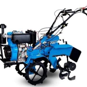 e-AgroCare D 531 Rear - 3600 RPM, 4 Stroke Diesel Engine Power Weeder has a powerful engine and has an adjustable rotavator with the range of 24 to 42 inches. The HTP for spraying can be connected to the PTO shaft. The ridger, plough, paddy wheel, and potato digger can be easily connected with the power weeder. The rotavator, tyres and ridger come free along with the equipment. e-AgroCare D 531 Rear is mainly used for weeding during the cultivation and while making the rows for plantation of crops like sugarcane, paddy, cotton, etc.
