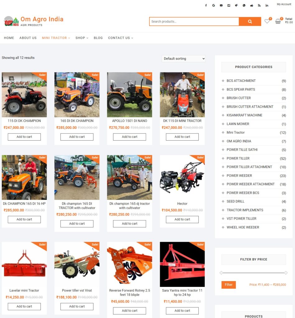 Start Browsing Tractors Now! | Om Agro India