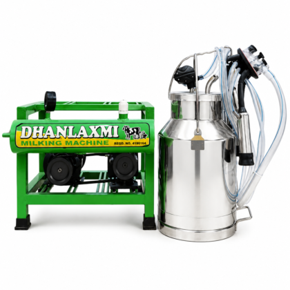 Dhanlaxmi Double Power Milking Machine 25L SS 304 | Portable Cow & Buffalo Milking Machine
